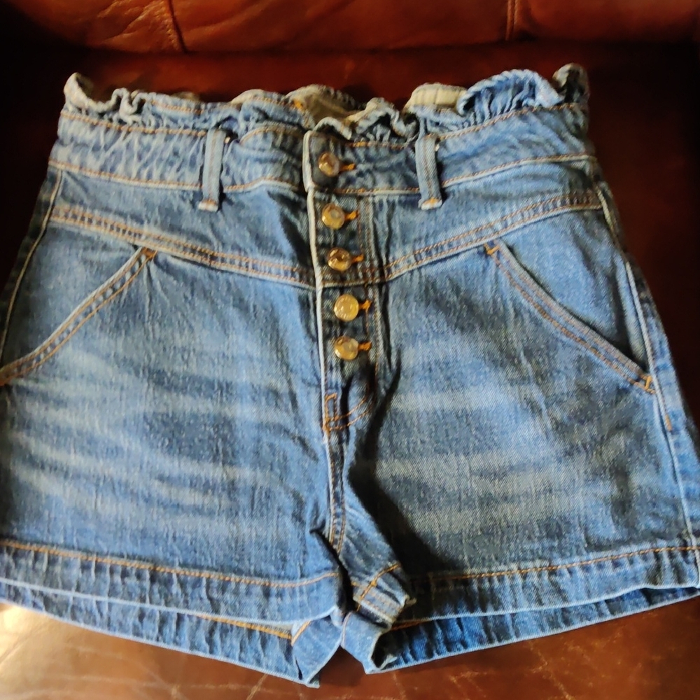 Wild Fable High Waste Button Festival  Denim Women's Shorts Size 8